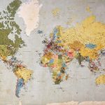 World map and global business planning